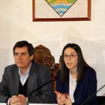 Xavier Fonollosa, alcalde de Martorell, i Belén Leiva, redidora d'Esports