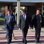 El president Puigdemont en la seva arribada a l'Hospital